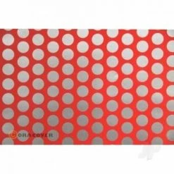 2m Oracover Fun-1 Fluorescent Red/Silver