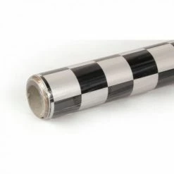 2Mtr Oracover Fun-3 Large Cheq.Pearl Wht/Blk