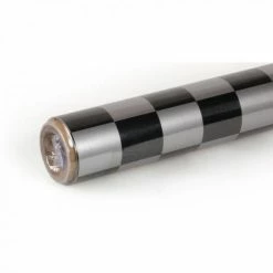 2Mtr Oracover Fun-3 Large Cheq.Silver/Black