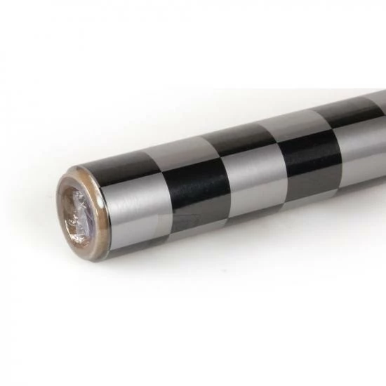 2Mtr Oracover Fun-3 Large Cheq.Silver/Black 1 2Mtr Oracover Fun-3 Large Cheq.Silver/Black